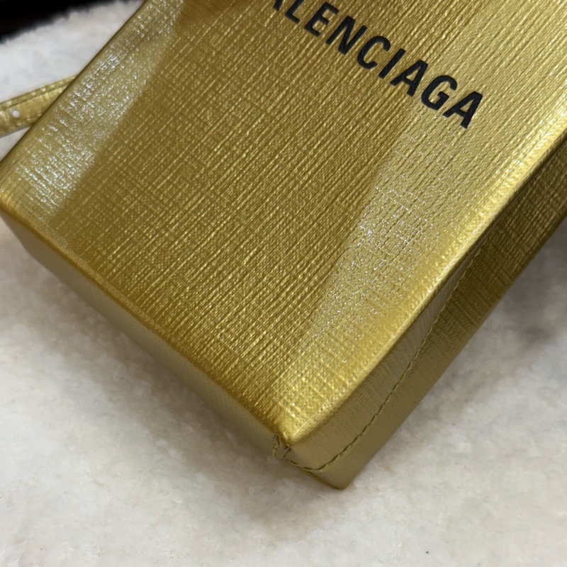 Balencia 巴黎世家 手機包 金色-3