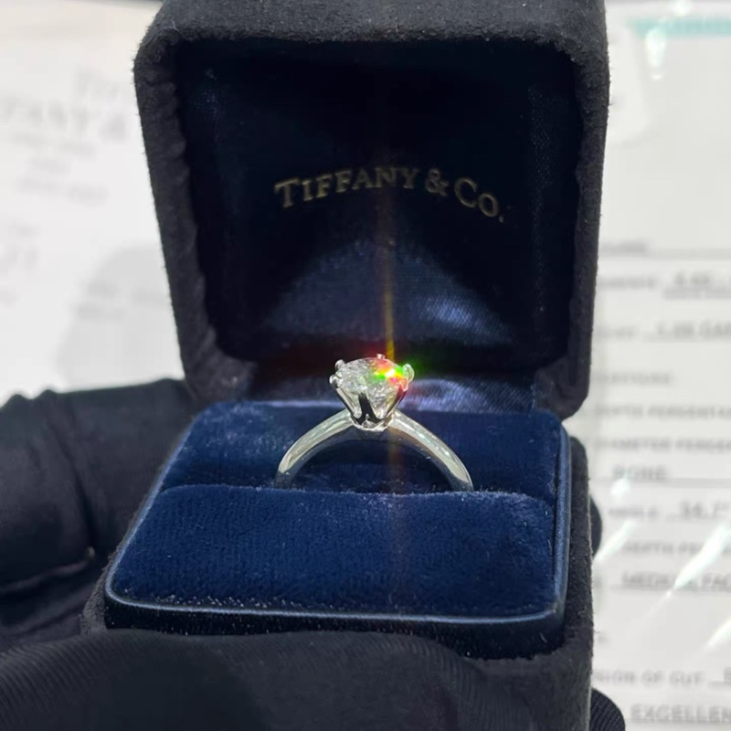 證書盒子都在 大全套💓 Tiffany 1.20克拉 GIA F色 VS1 2ExVG N-3