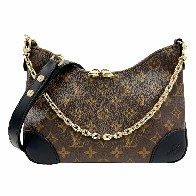 LOUIS VUITTON Boulogne PM M45831 單肩包,三用,字母,棕色,黑色,RFID,女款-0
