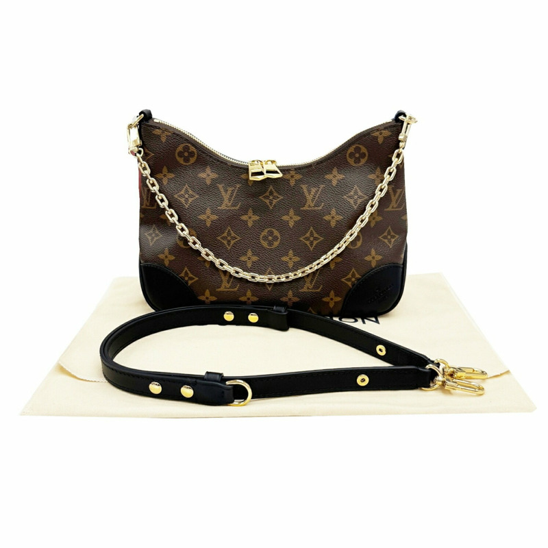 LOUIS VUITTON Boulogne PM M45831 單肩包,三用,字母,棕色,黑色,RFID,女款-11
