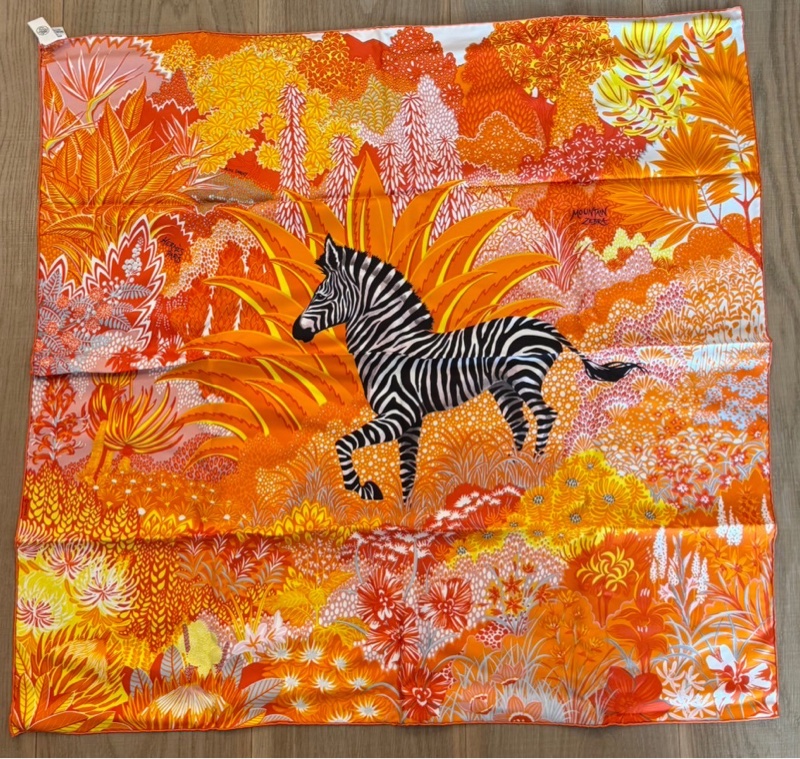 HERMES山地斑馬（Mountain Zebra）絲巾方巾-0