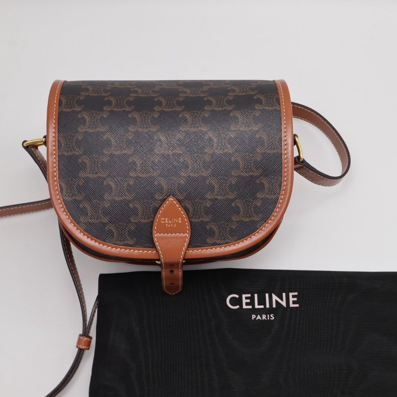 CELINE 凱旋帆布馬鞍包-7