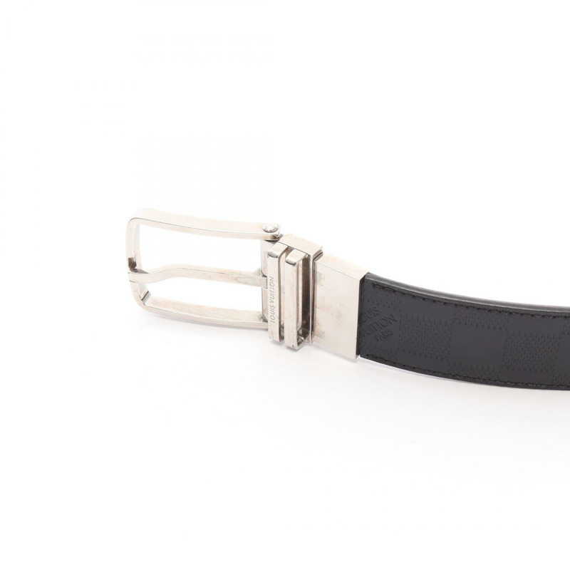 LOUIS VUITTON Ceinture Boston Damier Infini Onyx 腰帶 M9674 皮革黑色二手男式-1