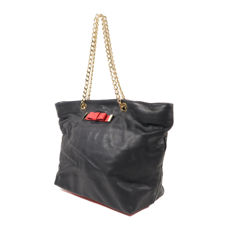 Valentino 牛皮皮革Chain Shoulder金扣肩背袋-2