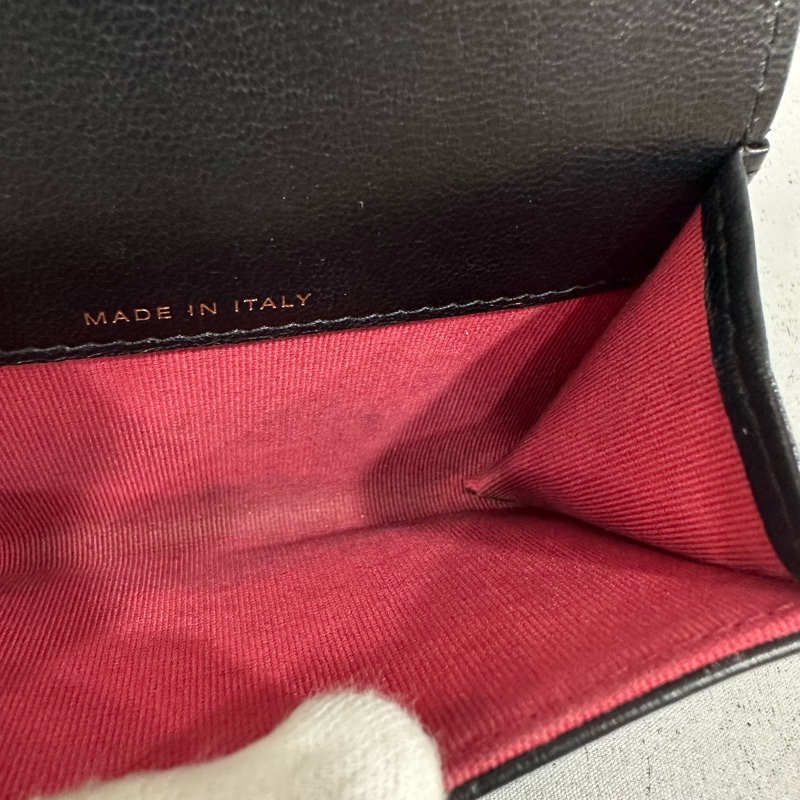 chanel Ap1790 黑色羊皮金釦短夾 卡夾 19-18