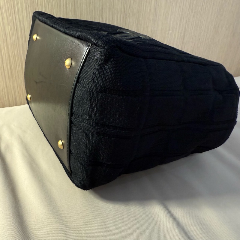 ［特價］CHANEL 黑色菱格紋手提肩背包-3