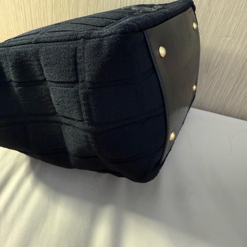 ［特價］CHANEL 黑色菱格紋手提肩背包-9