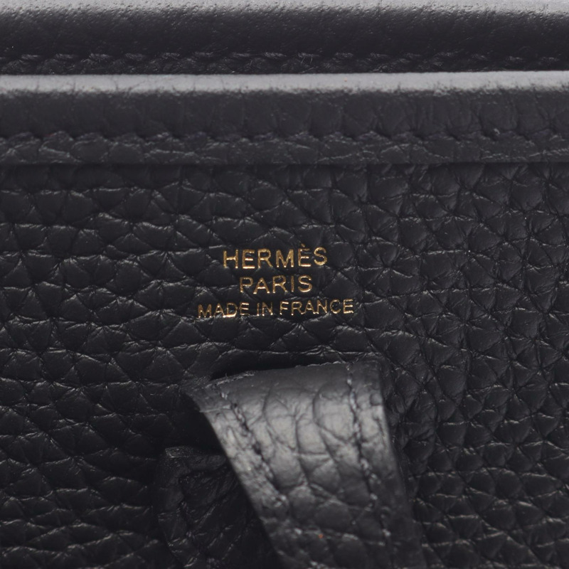 HERMES Evelyne Amazon TPM 單肩包 069426CC Clemence 皮革黑二手 GHW-3