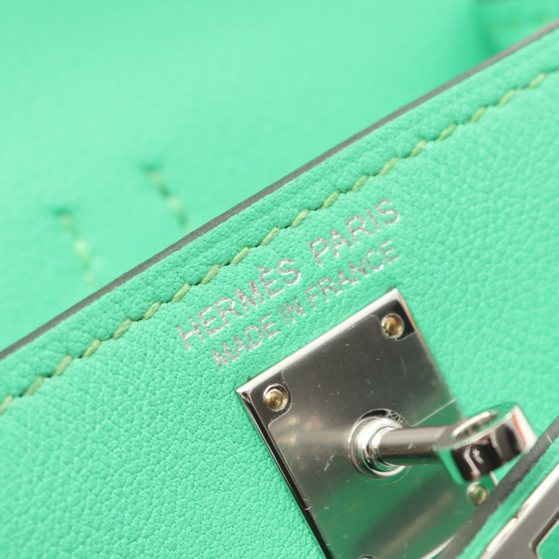HERMES Kelly Festival Vert Comics 手鍊 Vaux Swift 皮革 Vaux Swift 皮革 綠色 二手 女士-3