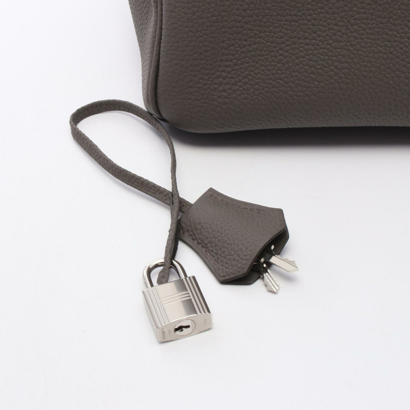 HERMES Birkin 35 手提包 Togo 皮革 灰色 Etain 二手 女款 SHW K-5