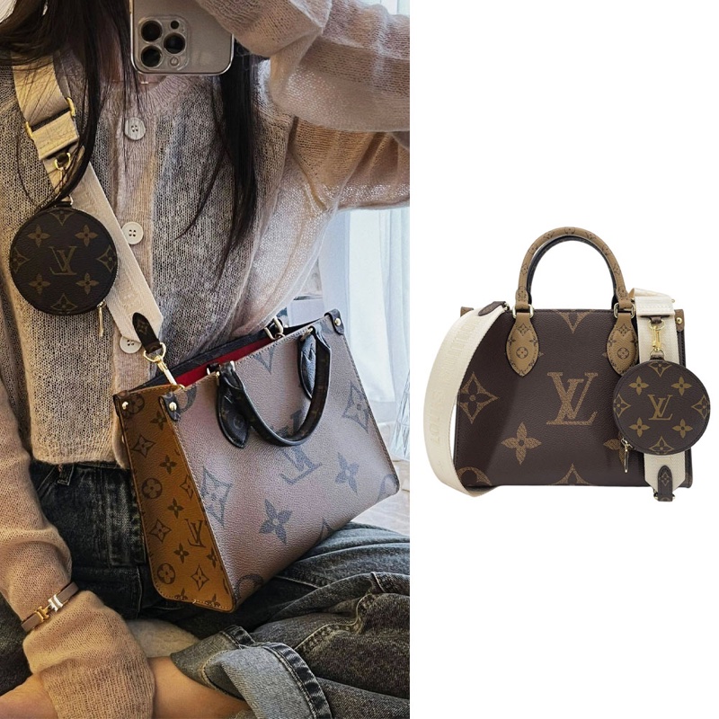 Lv M47373晶片款手提斜包on the go-10