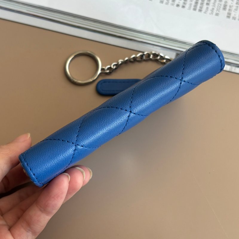 超甜 ::CHANEL:: 香奈兒 閃電藍 鑰匙包 零錢包 卡片包  L型拉鍊零錢包-3