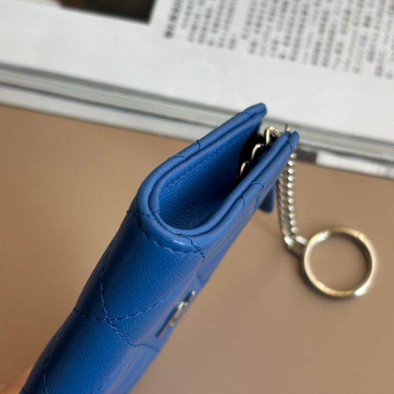 超甜 ::CHANEL:: 香奈兒 閃電藍 鑰匙包 零錢包 卡片包  L型拉鍊零錢包-4