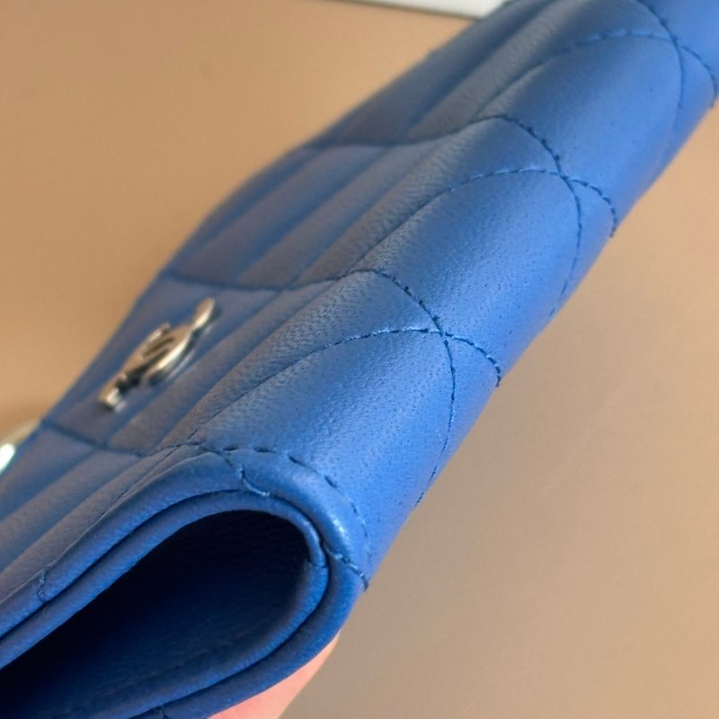 超甜 ::CHANEL:: 香奈兒 閃電藍 鑰匙包 零錢包 卡片包  L型拉鍊零錢包-11