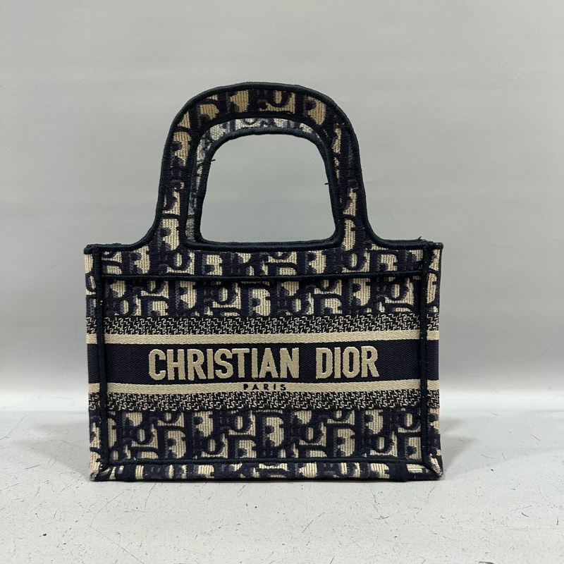 Dior S5475 藍色老花迷你手提包 mini oblique booktote-0