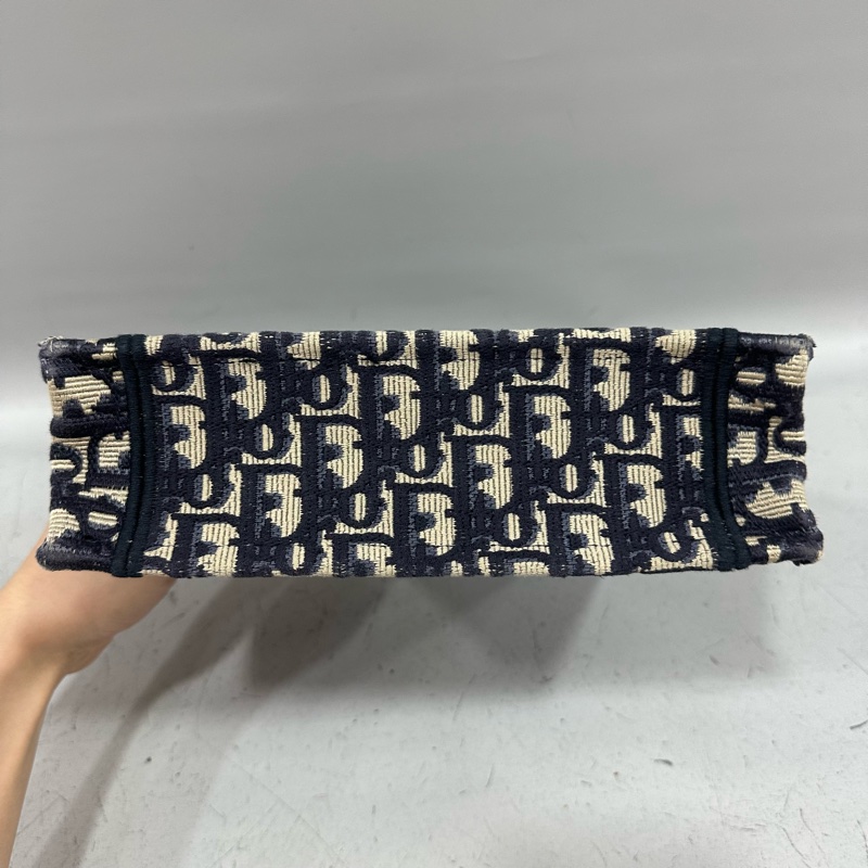 Dior S5475 藍色老花迷你手提包 mini oblique booktote-4