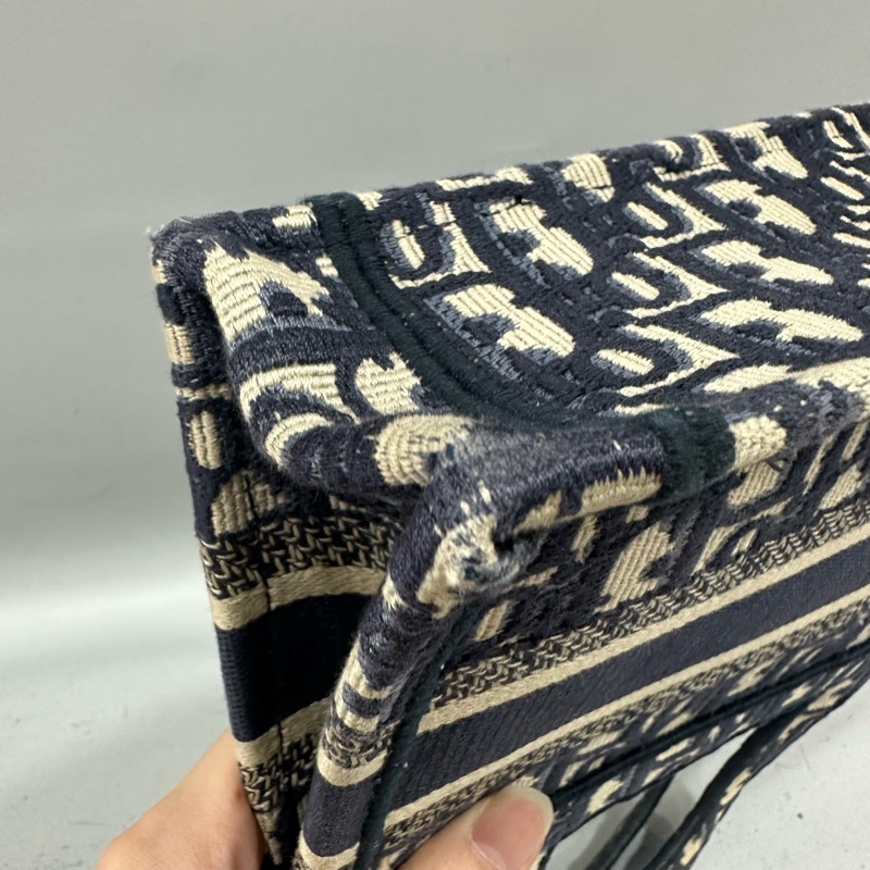 Dior S5475 藍色老花迷你手提包 mini oblique booktote-5