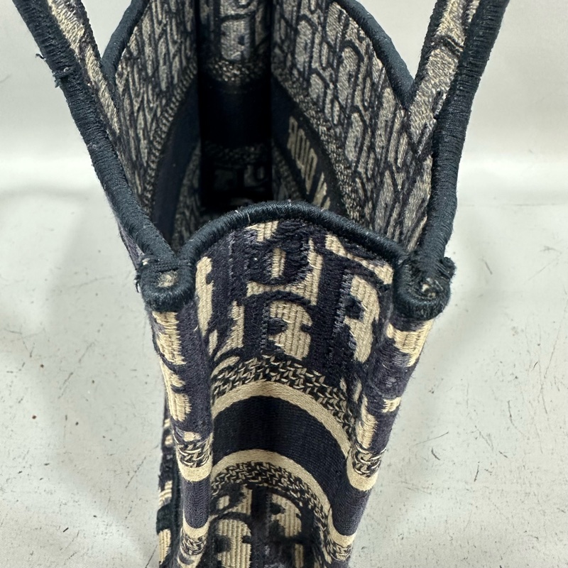 Dior S5475 藍色老花迷你手提包 mini oblique booktote-10