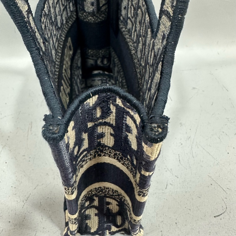 Dior S5475 藍色老花迷你手提包 mini oblique booktote-11