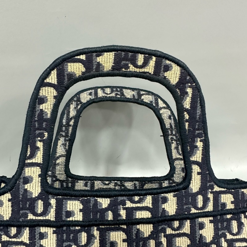 Dior S5475 藍色老花迷你手提包 mini oblique booktote-13