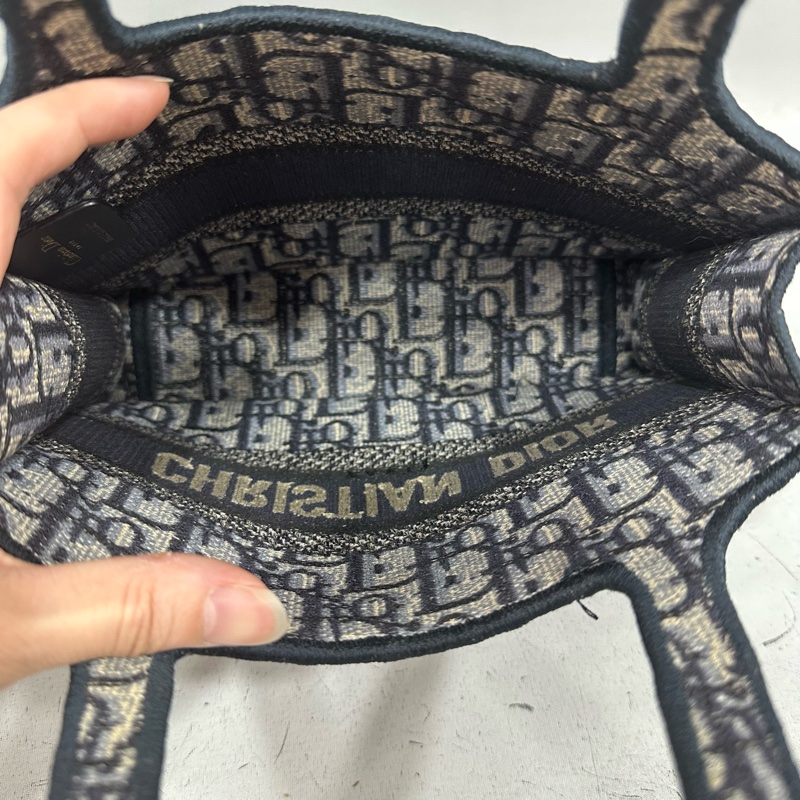 Dior S5475 藍色老花迷你手提包 mini oblique booktote-18