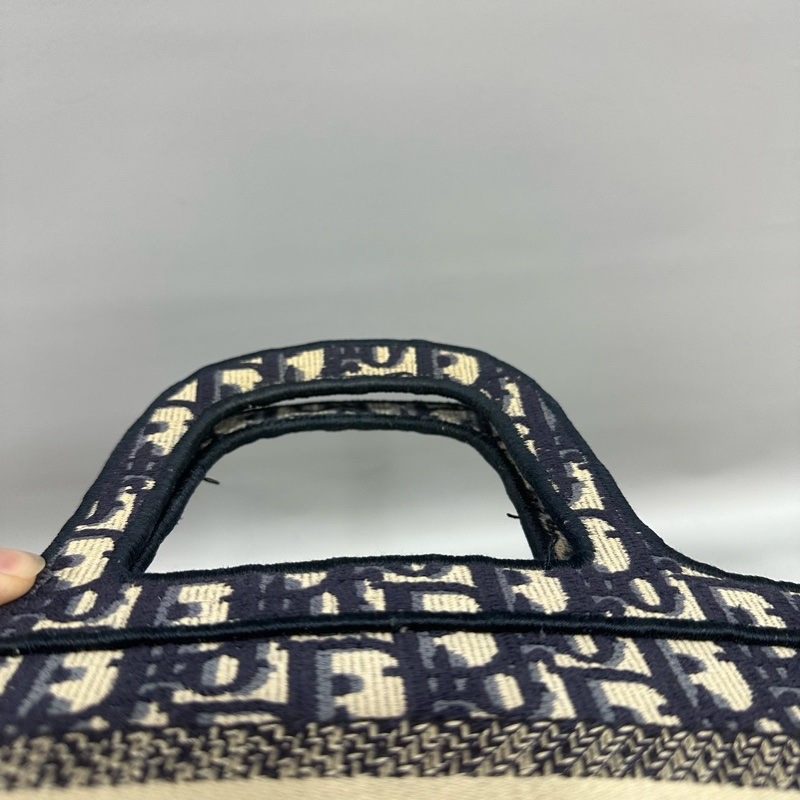 Dior S5475 藍色老花迷你手提包 mini oblique booktote-23