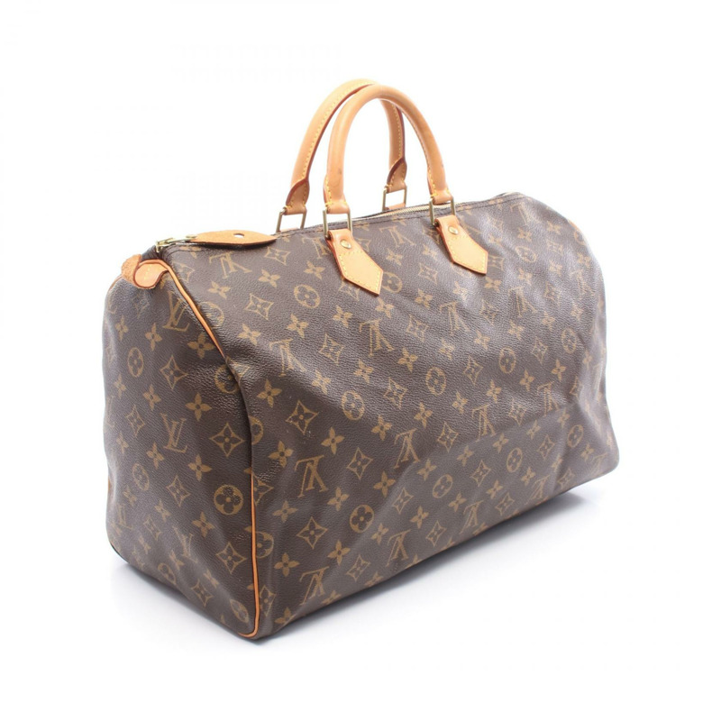 LOUIS VUITTON Speedy 40 手提包 M41522 Monogram 帆布皮革棕色二手女士-1