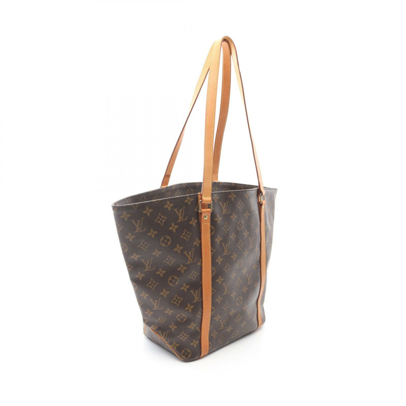 LOUIS VUITTON Sac 購物手提包單肩包 M51108 Monogram 皮革棕色二手-1