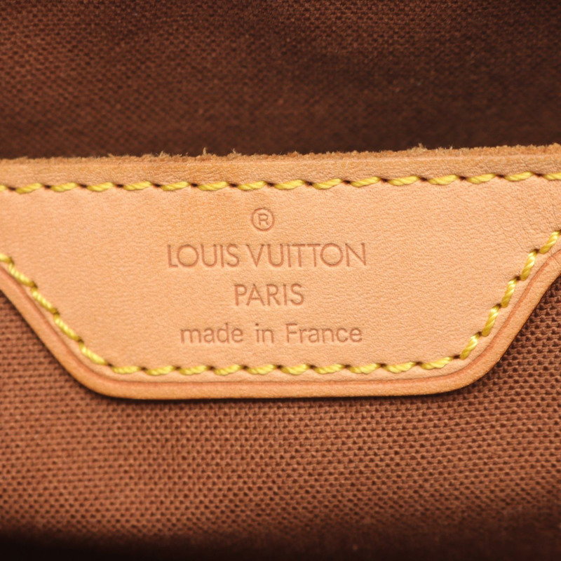 LOUIS VUITTON Cabas Mezzo 托特包款單肩包 M51151 Monogram 皮革棕色二手-3