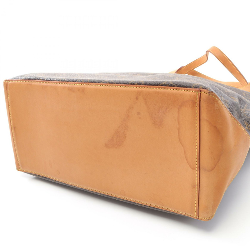 LOUIS VUITTON Cabas Mezzo 托特包款單肩包 M51151 Monogram 皮革棕色二手-5
