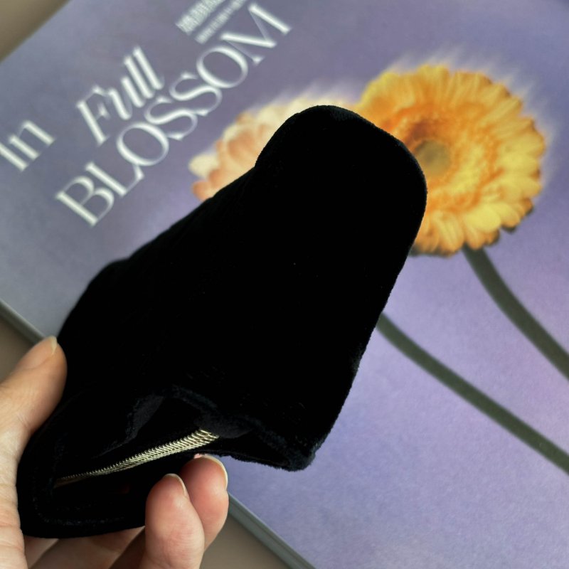 老香奶奶收藏品等級 ::CHANEL:: 香奈兒 天鵝絨內裏帆布紅寶石釦式雙層小功能包 錢包-5