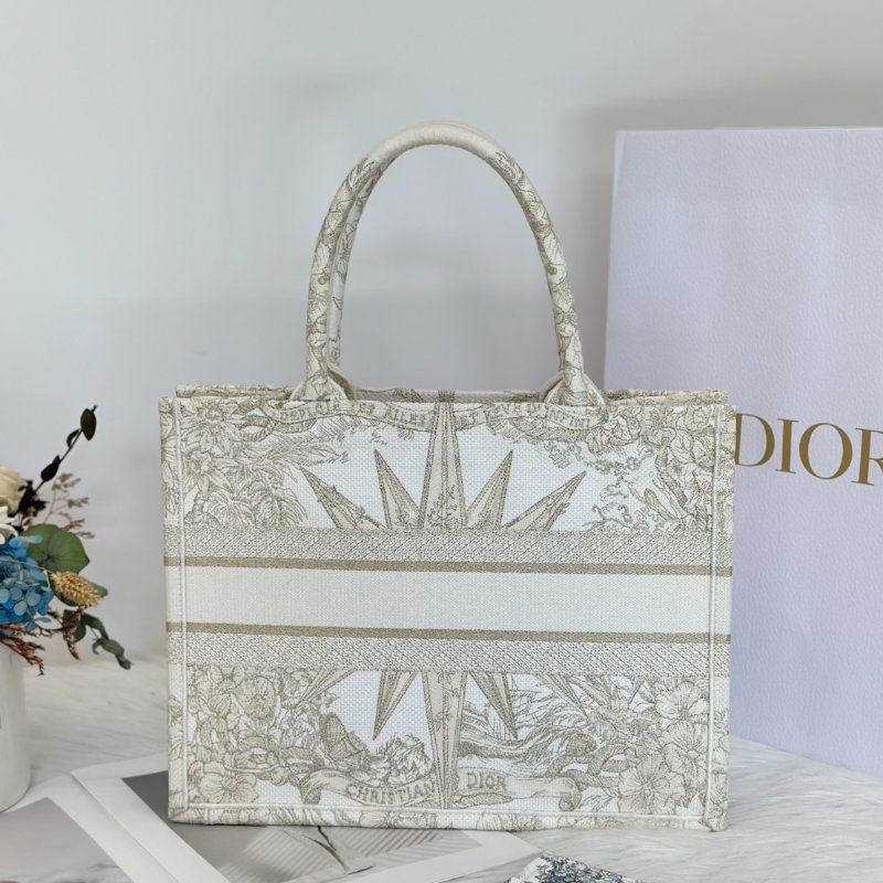 DIOR 刺繡無限夢境Tote - 中號白金-9