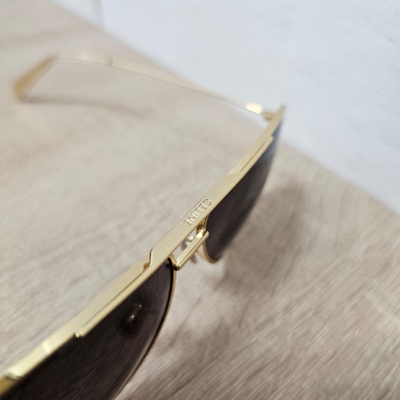 Celine 金屬框茶色飛行員太陽眼鏡-9