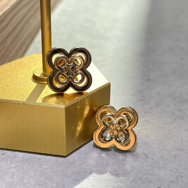 TORY BURCH 金色四葉草耳環XA573-0