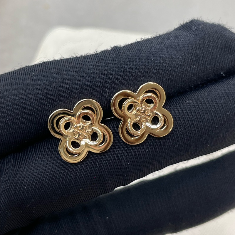 TORY BURCH 金色四葉草耳環XA573-1