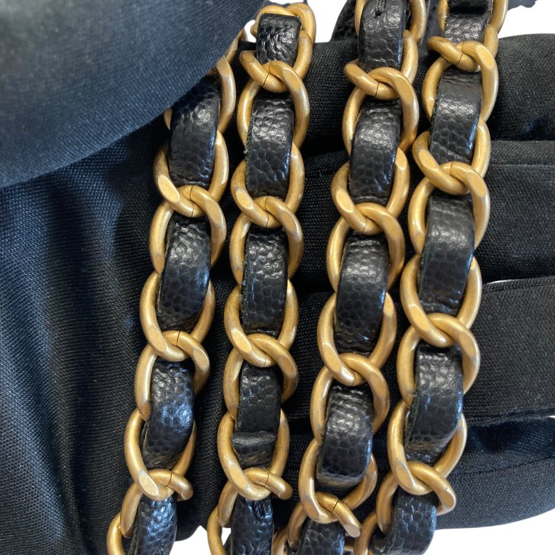 CHANEL 香奈兒 A92991 Coco Handle Medium 荔枝牛皮 手提包 黑色 金釦-18