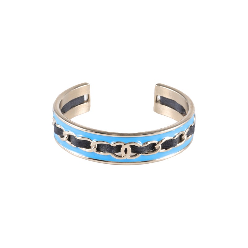 CHANEL(香奈兒)  合金 24A 雙Clogo 開口手鐲 M-4