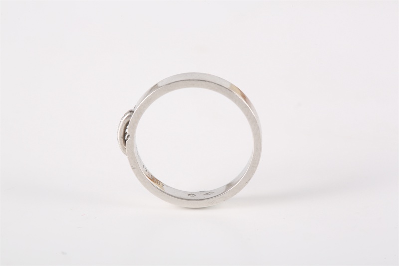 CHAUMET(尚美巴黎)  鑽石 pt950 Liens Evidence 一生緣 戒指 4mm 鑲鑽 49-2