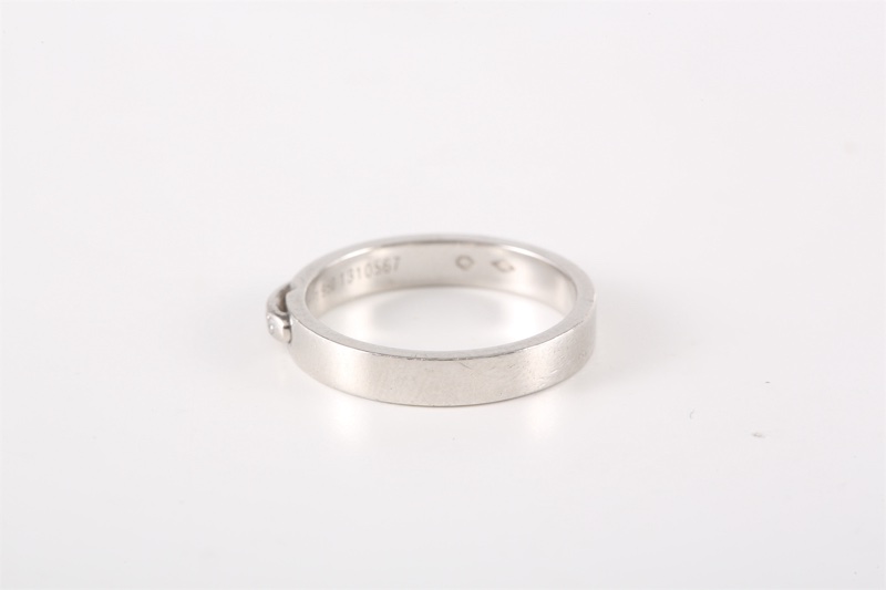 CHAUMET(尚美巴黎)  鑽石 pt950 Liens Evidence 一生緣 戒指 4mm 鑲鑽 49-4