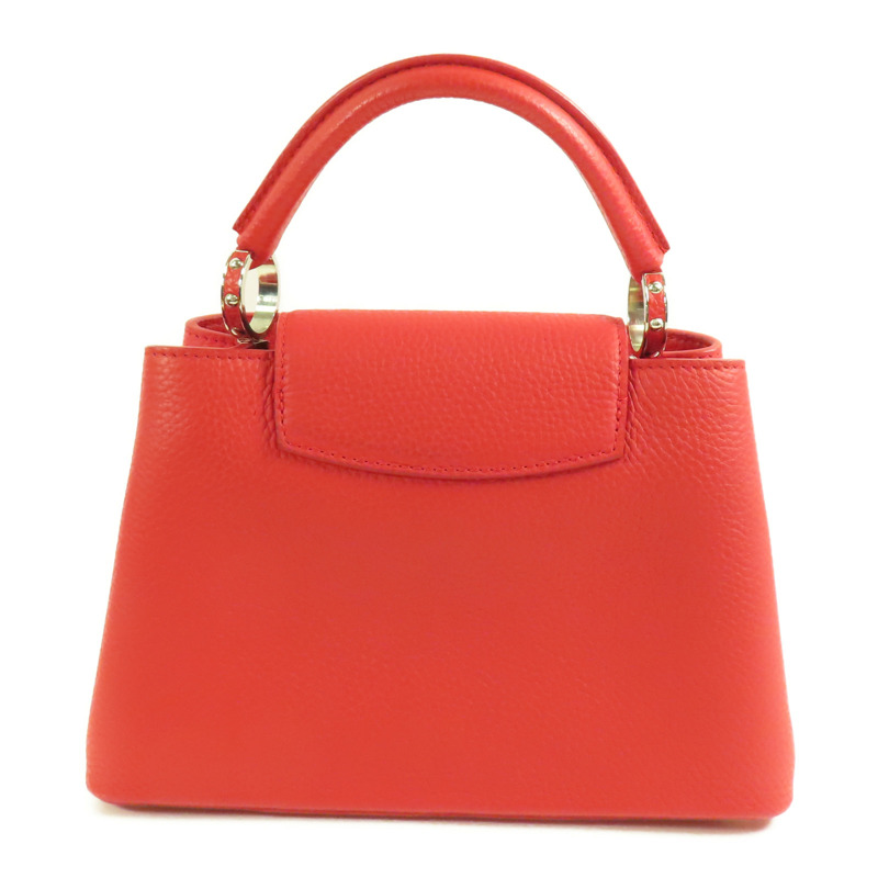 LOUIS VUITTON Taurillon Capucines BB銀扣手挽肩背兩用袋-1