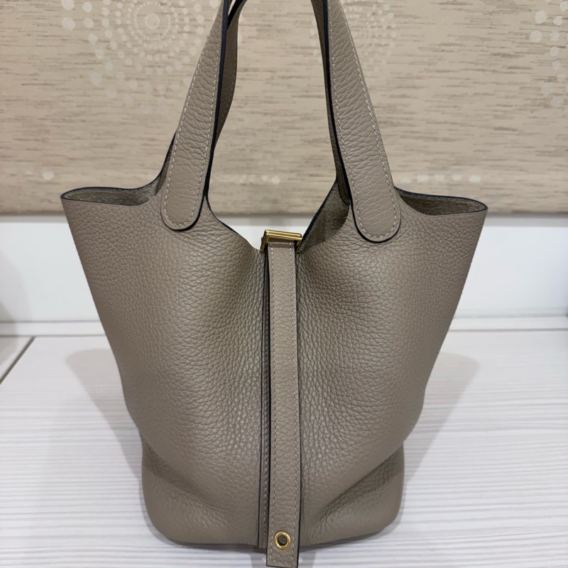 ✨ Hermès Picotin Lock 18（菜籃子）｜風衣灰 Etoupe/金扣｜U刻 2022 ✨-8