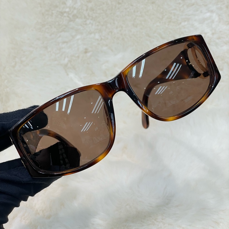 CHANEL 中古大logo 玳瑁太陽眼鏡 X029-1