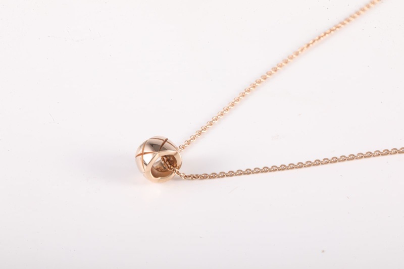 CHANEL(香奈兒) coco crush 18K金 菱格紋 項鏈 18K玫瑰金 項鏈 玫瑰金-1