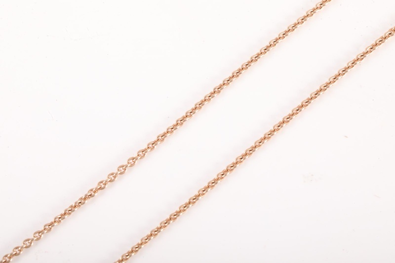 CHANEL(香奈兒) coco crush 18K金 菱格紋 項鏈 18K玫瑰金 項鏈 玫瑰金-3