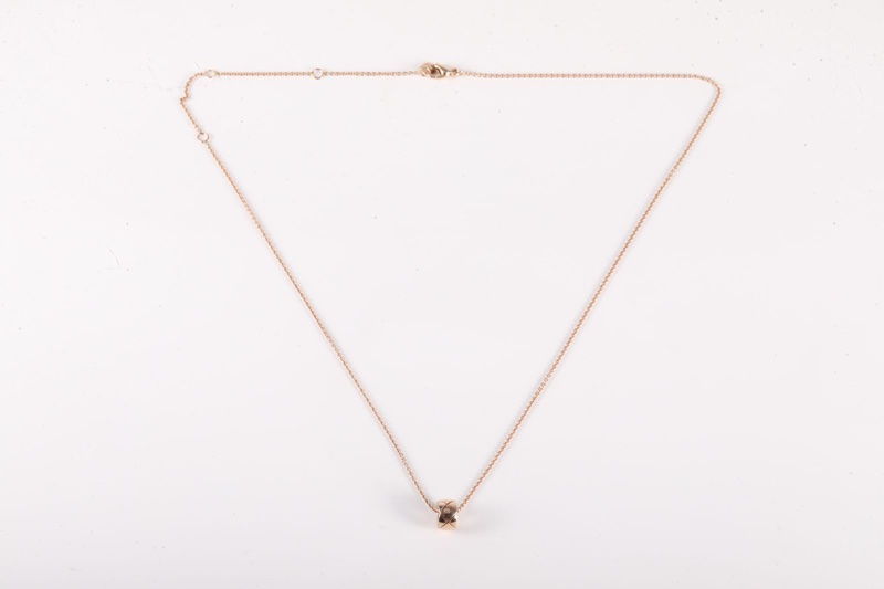 CHANEL(香奈兒) coco crush 18K金 菱格紋 項鏈 18K玫瑰金 項鏈 玫瑰金-5