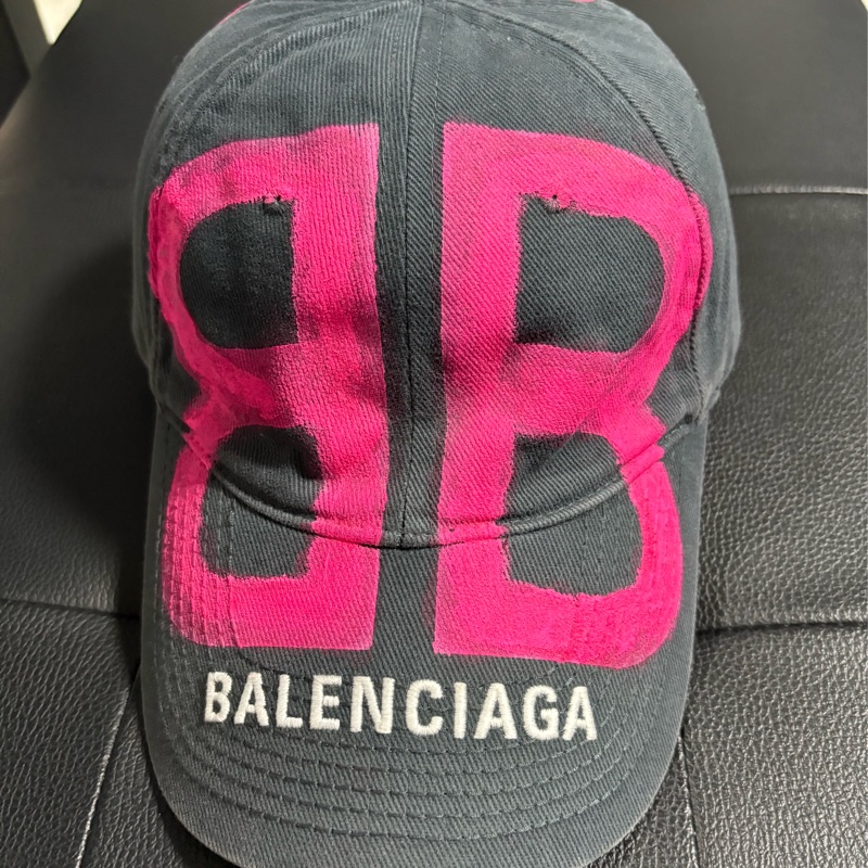 Balenciaga 灰粉塗鴉BB Dad Hat-0