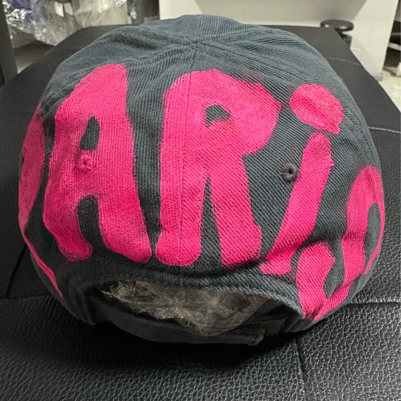 Balenciaga 灰粉塗鴉BB Dad Hat-3
