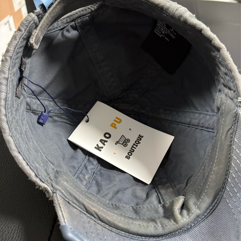Balenciaga 破壞牛仔Notch Logo Dad Hat-4