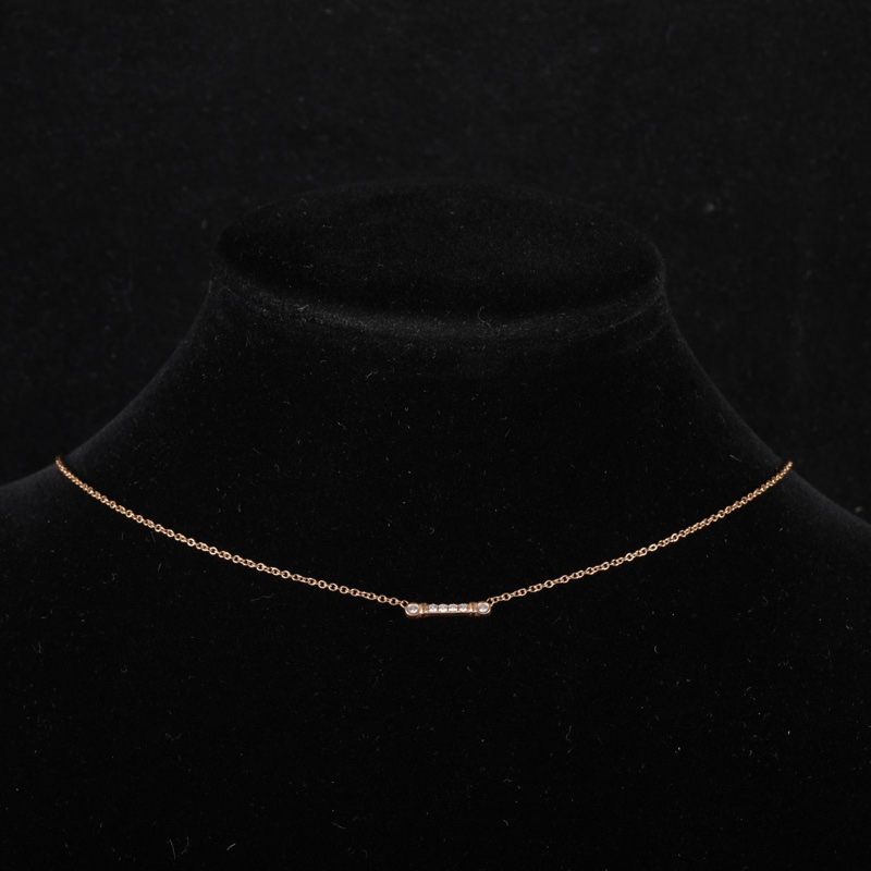 TIFFANY&CO(蒂芙尼) Tiffany Keys Fleur de Lis 鳶尾花枝形項鏈 18K玫瑰金/鑽石 項鏈 玫瑰金 18K-0