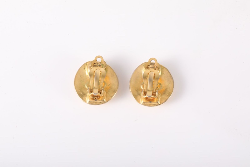 CHANEL(香奈兒)  合金 96P 中古 雙C 耳夾-2